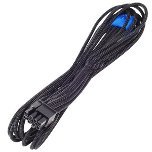 SilverStone Technology  PCIE-8pin to PCIE-6+2pin(550mm) Individually Sleeved Modular Cable Black - 1 of 2