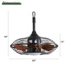 TOBILI 20 Inch Downrod Mount Ceiling Fan LED 18W 3CCT 5 ABS Blades with Hanging and Hook for Outside Patios Pergola - 4 of 4