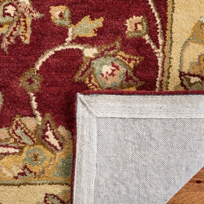 Heritage Red and Gold Hand-Tufted Wool Area Rug