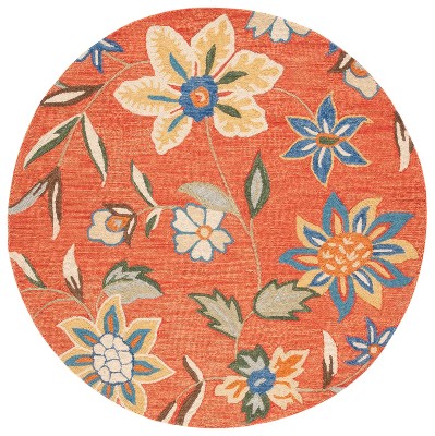 Blossom BLM673 Hand Hooked Runner Rug - Rust/Multi - 2'6x12' - Safavieh.