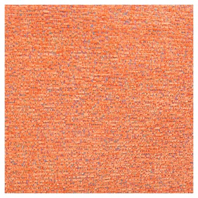 Scandinavian Orange Faux Leather Upholstered Arm Chairs with Metal Legs