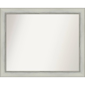 32" x 26" Flair Silver Patina Wall Mirror: Modern Rectangle, Includes Mounting Hardware - Amanti Art - 1 of 4