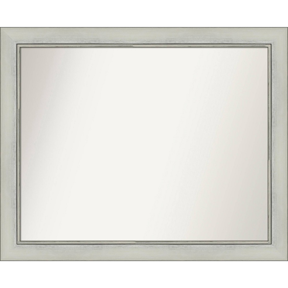 Photos - Wall Mirror 32" x 26" Non-Beveled Flair Silver Patina  - Amanti Art