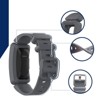 Insten Silicone Watch Band Compatible with Fitbit Inspire, Inspire HR, and Ace 2, Fitness Tracker Replacement Bands, Gray - 3 of 4