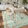 Washable Area Rug Floral Peacock Print Rug Soft Non Slip Low Pile Accent Rugs for Living Room Bedroom - 2 of 4