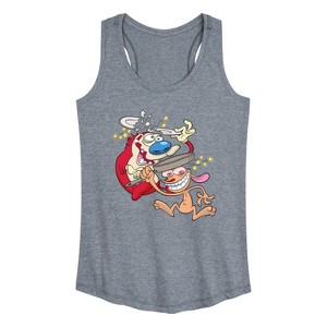 Women's - Ren & Stimpy - Smashing Time Graphic Racerback Tank - 1 of 4