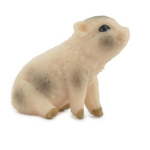 Collectible Wildlife Gifts | Pig, Piglet, Baby, High Quality, Hand Painted, Rubber,  Swine Family, Realistic, Toy Model, Gift,   1 1/2"   CH550 BB159 - 1 of 4