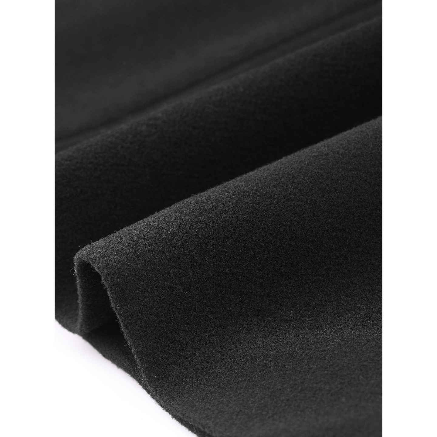 Женские куртки Allegra K Stand Collar Double Breasted Pocket Long Sleeve Winter Coats Large Black, цвет: Чёрный — фото 5