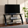 Aiden 3-in-1 Flat Panel Media TV Stand - Black - SEI - 3 of 4