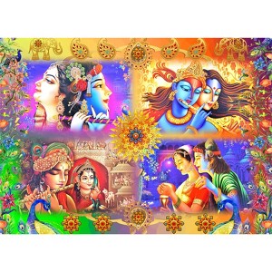 Brain Tree - Krish 1000 Pieces Jigsaw Puzzle - Random Cut - 27.5"lx19.5"w - 1 of 1