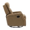 Basilio 28.74 W Tufted Genuine Leather Swivel Rocker Recliner with Nailhead Trims| ART OF LIVING DESIGNS - 3 of 4