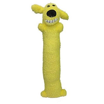 Multipet 66109 Loofa Plush Dog Toy, 12", Yellow