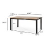 Christopher Knight Home Lindsey Outdoor Industrial Acacia Wood and Iron Dining Table - 3 of 4