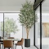 Olive Trees Artificial Indoor,Artificial Olive Plants - Fake Topiary Silk Tree with Natural Wood Trunk and Lifelike Fruits for Home Office Decor - 3 of 4