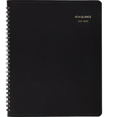 AT-A-GLANCE 2021-2022 7" x 8.75" Academic Planner Black 70-127-05-22