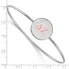 Black Bow Jewelry Sterling Silver Delta Zeta Greek Life Bangle Bracelet 8 Inch - 2 of 3