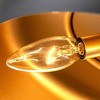 C Cattleya 3-Light Matte Black Finish Flush Mount Light with Painted Gold Inside - 4 of 4