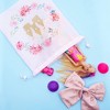 Blue Panda 12 Pack Pink Drawstring Party Favor Bags for Princess Birthday Party, Castle and Rose Print (10 x 12 In) - image 3 of 4