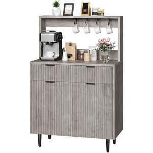Jojoka 2-Door Sideboard Buffet Cabinet with 2 Drawers, Wood Storage Cabinet for Dining Room, Kitchen, and Living Room, Coffee Bar Console Table - 1 of 4