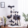 Heybly Cat Tree Cat Tower for Indoor Cats Multi-Level Cat Furniture Condo with Feeding Bowl and Scratching Board - 3 of 3
