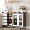 Sideboard Buffet Cabinet, 55" Kitchen Storage Cupboard with Drawer & Doors - 2 of 4