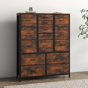 15-Drawer Dresser with Wooden Top – Steel Frame & Fabric Drawers, Space-Saving Storage for Bedroom - 1 of 4