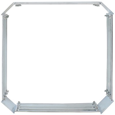 24" Square Galvanized Steel Raised Garden Bed in Silver