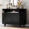 Okak Modern Sideboard Buffet, Storage Cabinet with Soft-Close Doors & Unique Metal Legs, Console Table for Kitchen Living Room Study - 2 of 4