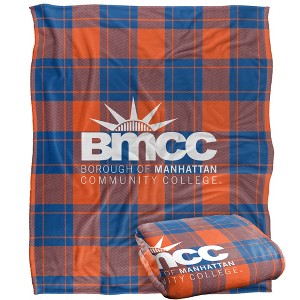 Borough Of Manhattan Community College Campus Plaid Spirit Silky Touch Super Soft Throw Blanket 50x60 - 1 of 4