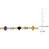 EVERLY JEWELRY | Yellow Plated Sterling Silver 1.42 CT TGW Brazil Amethyst Blue Topaz citrine created White Sapphire garnet Peridot Bracelet, 9 inc - 2 of 4
