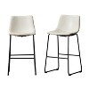 DOMETOUR Vintage PU Leather Barstools Set of 2 - 4 of 4