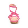 Journee Collection Womens Indee Ankle Wrap Low Block Heel Sandals Pink 7.5 - 3 of 4