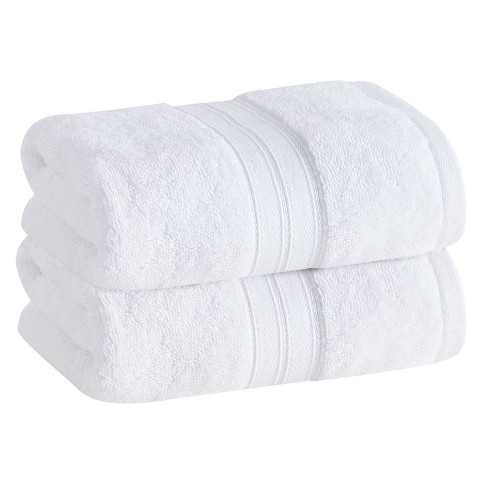 2pk Cotton Rayon from Bamboo Bath Towel Set White - Cannon