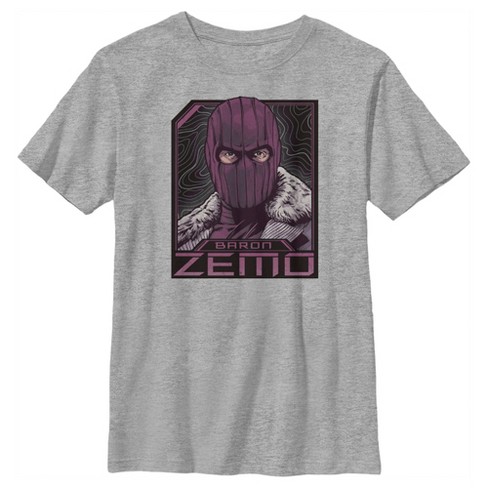 Fifth Sun Kids Marvel Slim Fit Short Sleeve Crew Graphic Tee Gray Large Target - purple guy badge roblox t shirt