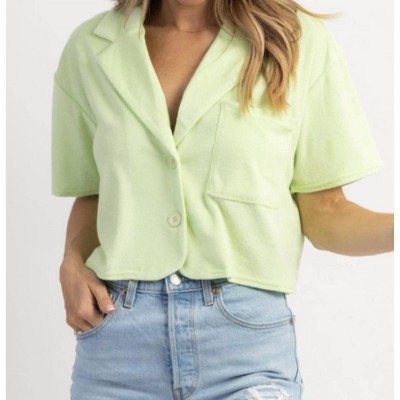 Women's OH POOL BOY TERRYCLOTH TOP - Blue Blush