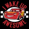 Men's Cars Lightning McQueen Wake Up Awesome Pull Over Hoodie - image 2 of 4