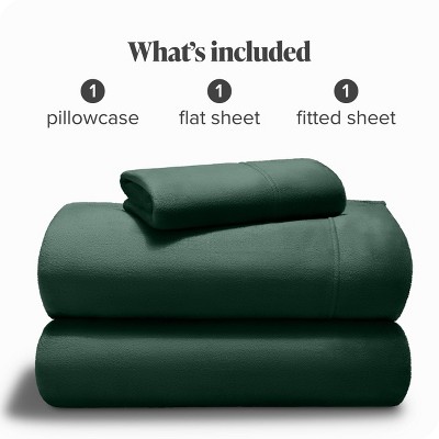 Forest Green Twin Microplush Deep Pocket Sheet Set