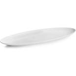 Nambe Skye Hors D'Oeuvre Porcelain Appetizer Serving Tray, Serving Platter for Parties, Entertaining, Holidays,16.5"L x 4"W x 6.5"H