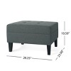 Classic Upholstered Ottoman with Cushioned Top,Velvet Ottoman,Ottoman Bench,Comfortable Living Room Furniture-Maison Boucle - 3 of 4