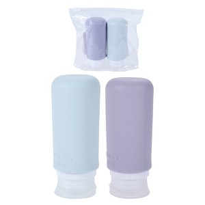 Unique Bargains 3.31oz Silicone Travel Container Set Blue Purple 2 Pcs ...