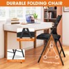 SKONYON Padded Folding Chair Set of 4/6 – Cushioned Seat & Backrest for Home, Office, Dining, or Events (Black/Blue) - 3 of 4