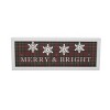 Transpac Wood 15.75 in. Multicolor Christmas Merry and Bright Plaid Wall - 2 of 4