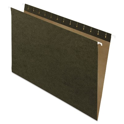 Pendaflex Essentials Colored Hanging Folders Untabbed Legal Standard Green 25/Box 81620