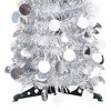 vidaXL Pop-up Christmas Tree Silver PET 47.2 in Collapsible - Silver 4 x 1 ft - 4 of 4