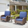 Buenhomino Patio Wicker Chairs Swivel Rocker Outdoor Rocking Chairs Set - 3 of 4