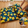 Nasitip Full Japanese Futon Mattress,Foldable Floor Mattress with Modern Lemon Pattern, 1.5" Thicken Portable Roll Up Mat for Sleeping,Blue - 2 of 4