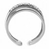 Slickblue Trendy Polished Stainless Steel Cuff Ring with Clear CZ - Perfect for Everyday Wear, Size 5-10 - 4 of 4