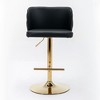 PU Bar Stools Set of 2 with Adjustable Height, 360¡ã Swivel, Full Tufted Back, and Ergonomic Seat for Home, Pub, or Kitchen Island - 2 of 4