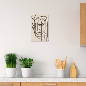 iCanvas Woman Portrait Line by Nikki Canvas Print Wall Art - 1 of 3
