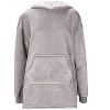 Memoi Women's Plush Lined Soft Velour Hooded Lounge Top - 4 of 4